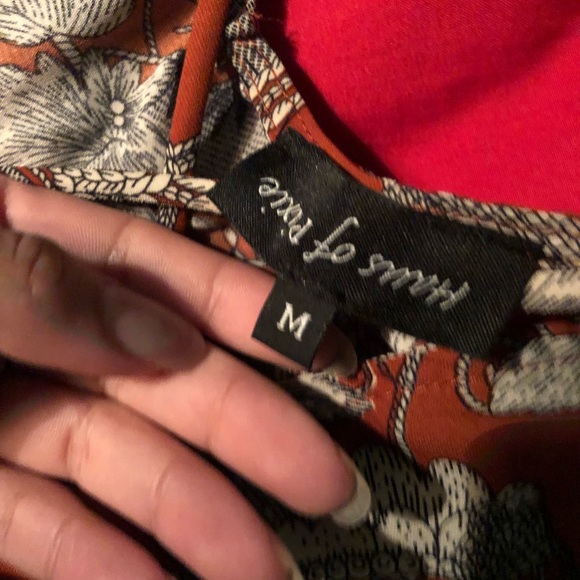 Dark Orange Floral Dress - Picture 2 of 5